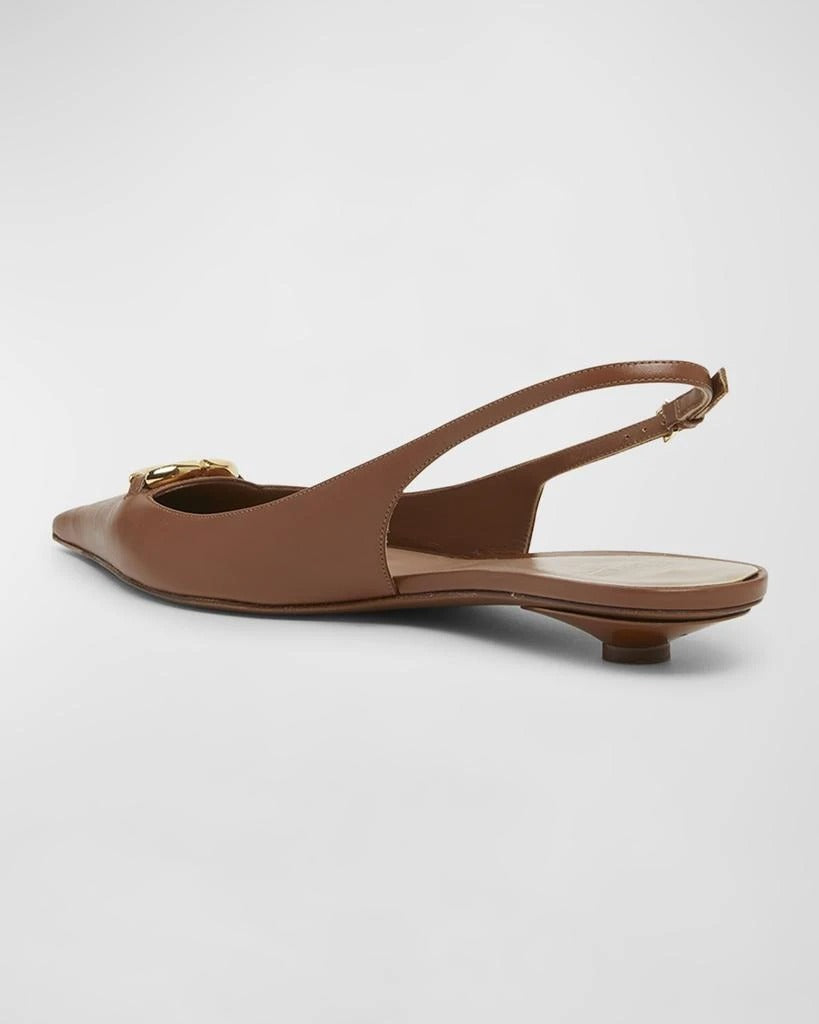 The VLogo Slingback Ballerina Flats – Tobacco
