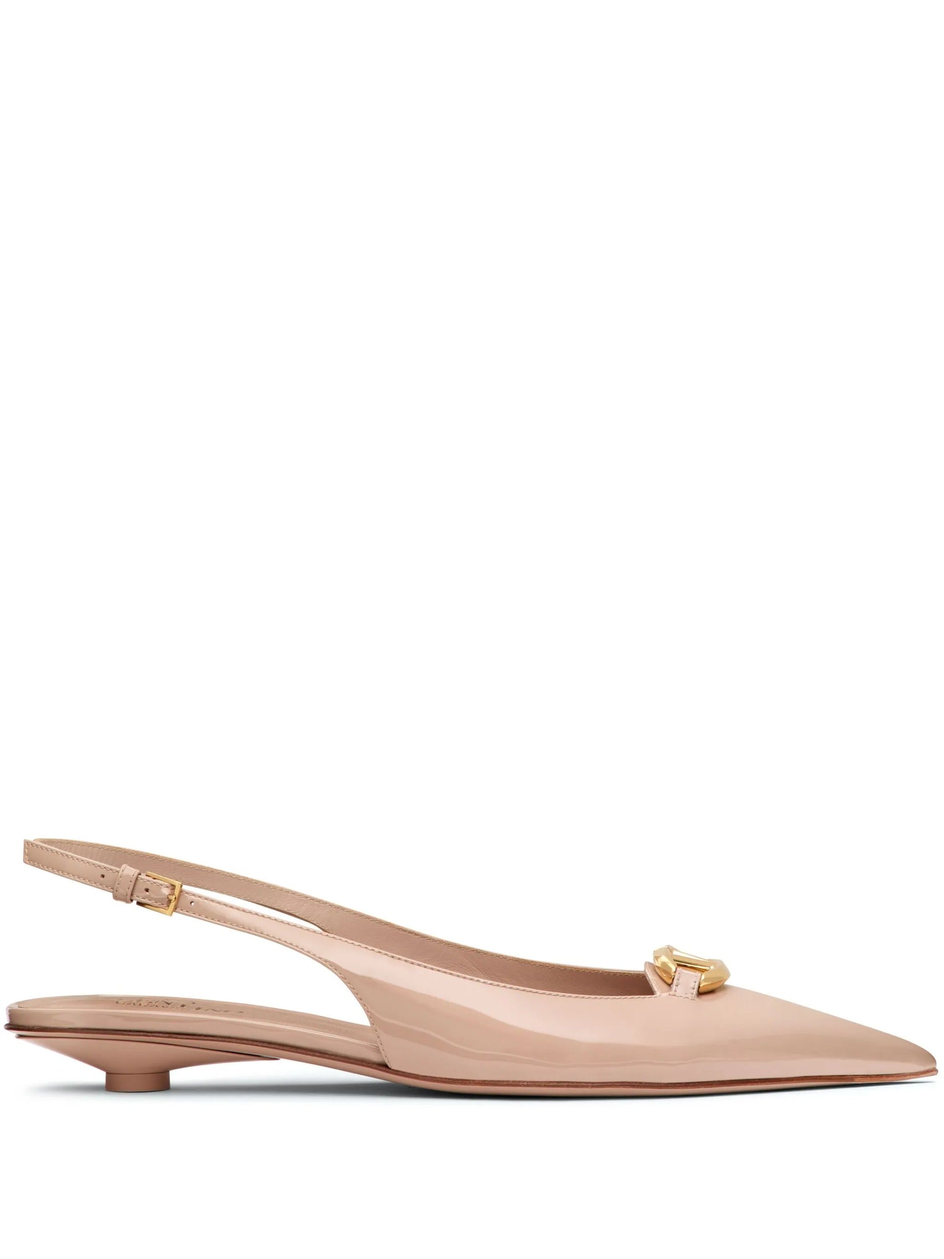 The VLogo Slingback Ballerina Flats – Tobacco