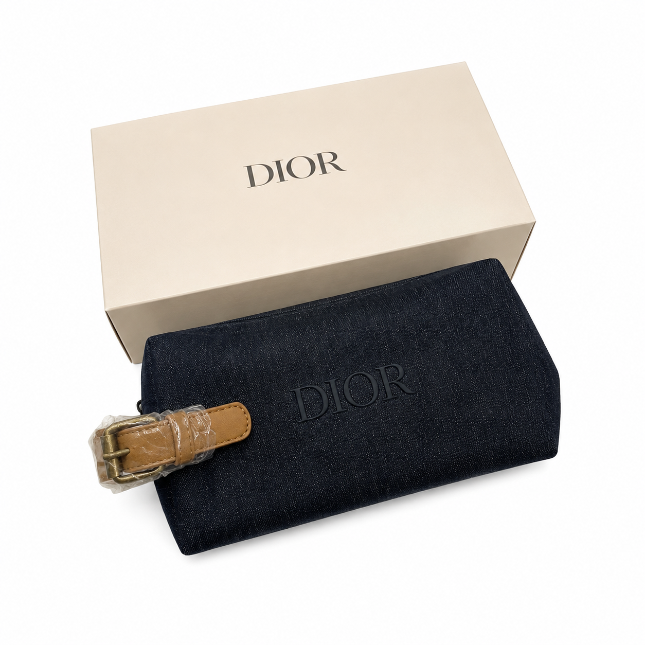 DIOR 2025 Beauty Pouch Blue Denim Bag Toiletry Travel Bag LIMITED EDITION