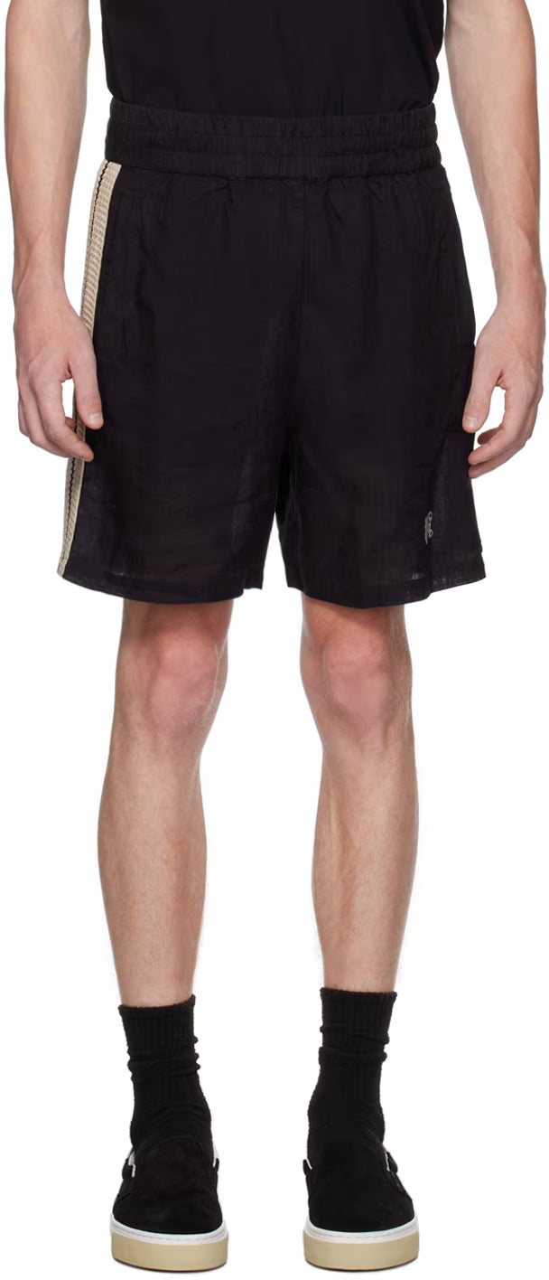 Black Monogram Shorts
