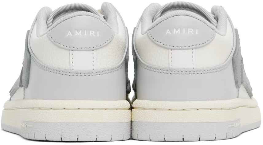 AMIRI Gray & White Skel Top Low Sneakers