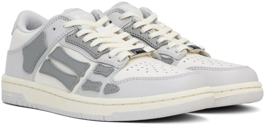 AMIRI Gray & White Skel Top Low Sneakers