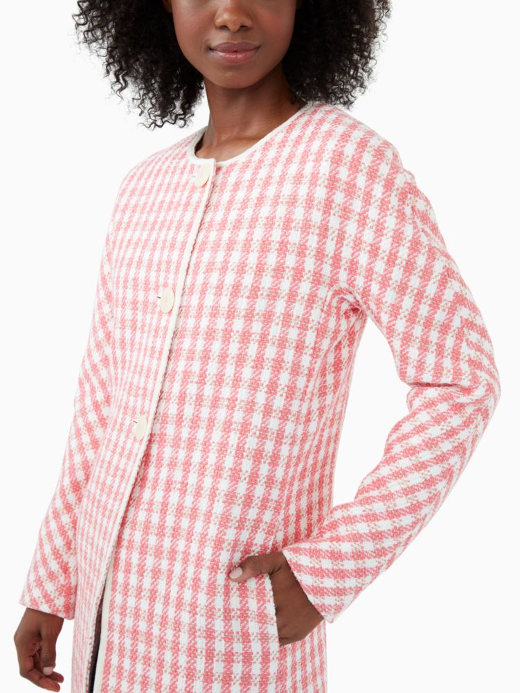 Gingham Tweed Coat