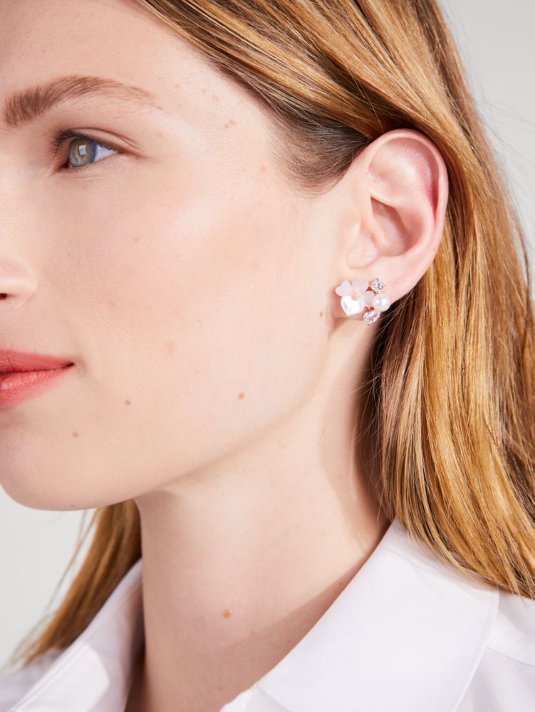 Precious Pansy Cluster Studs