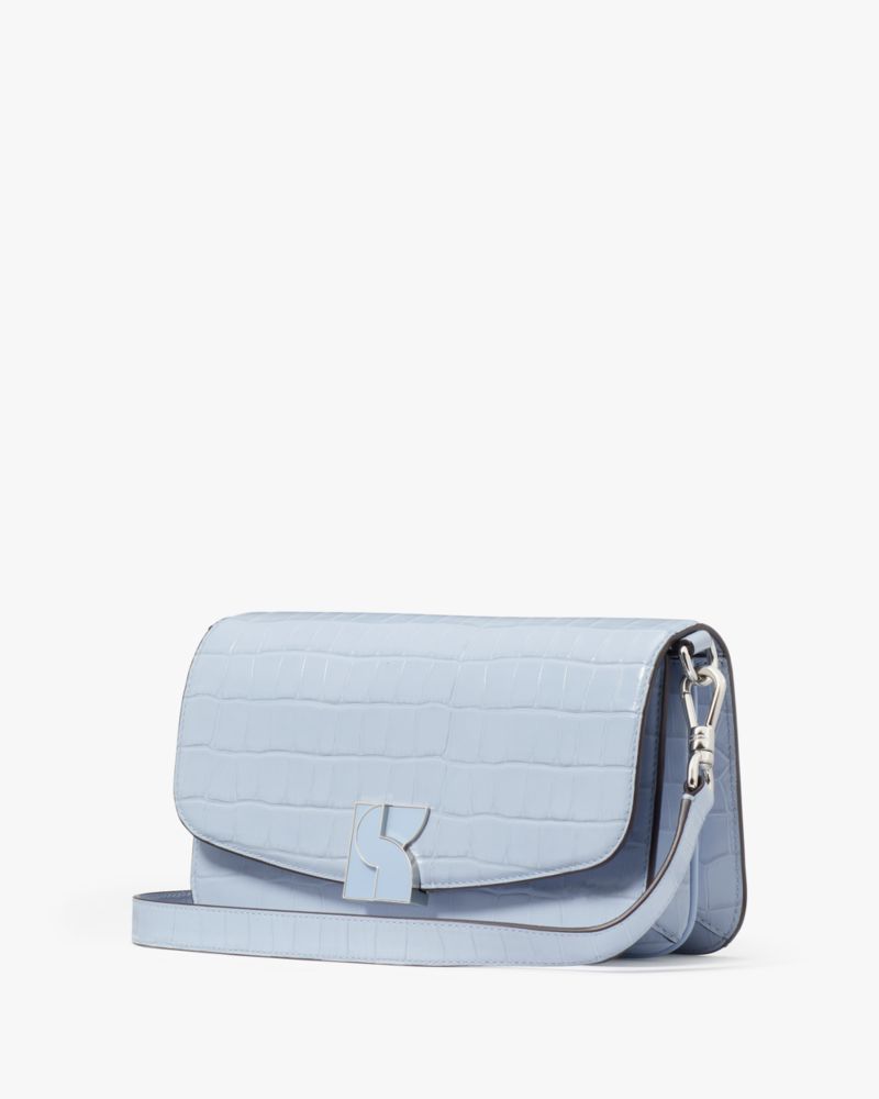 Dakota Croc-embossed Medium Convertible Shoulder Bag