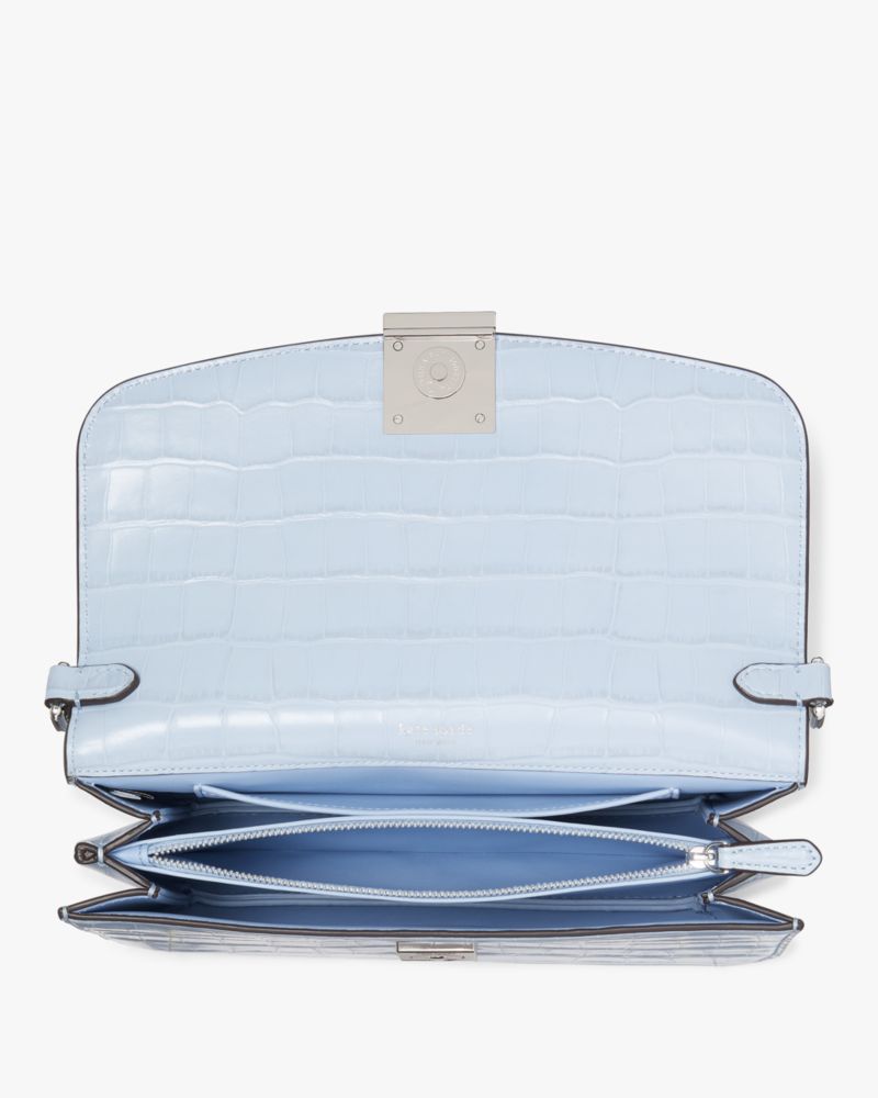 Dakota Croc-embossed Medium Convertible Shoulder Bag
