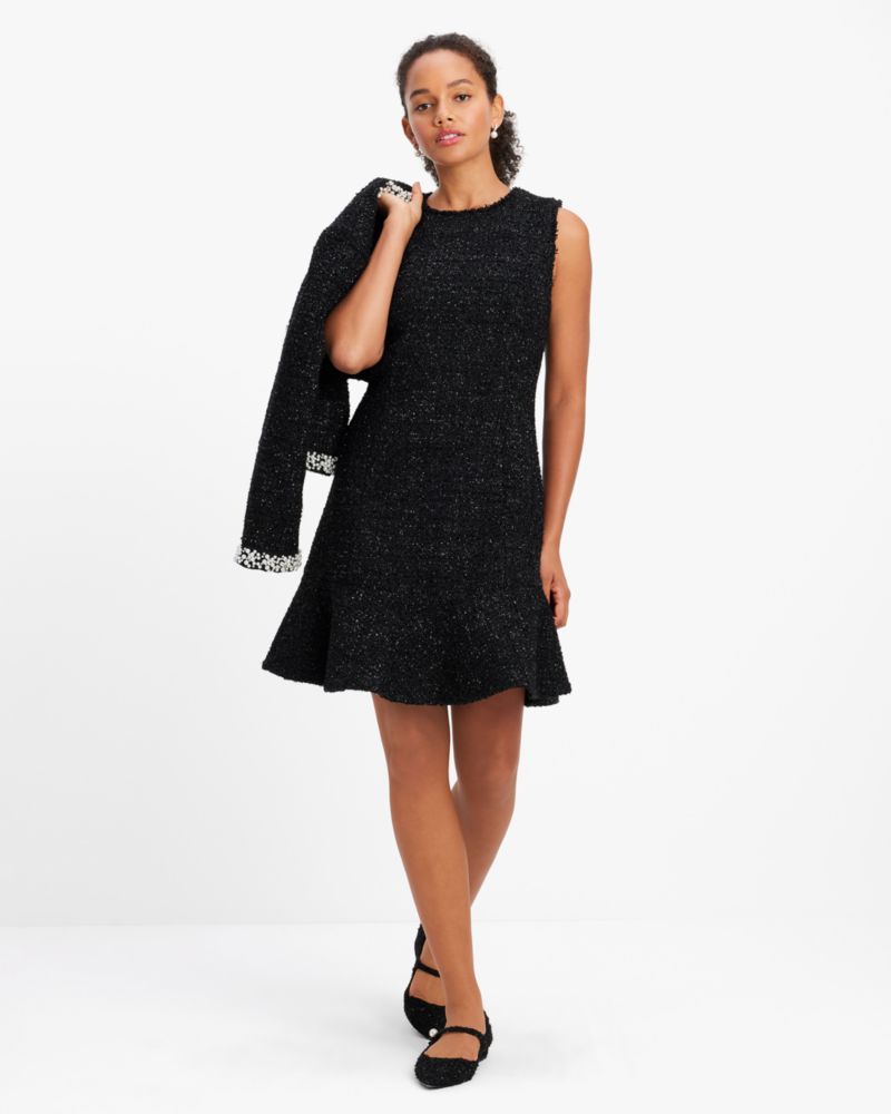 Flounce Tweed Dress