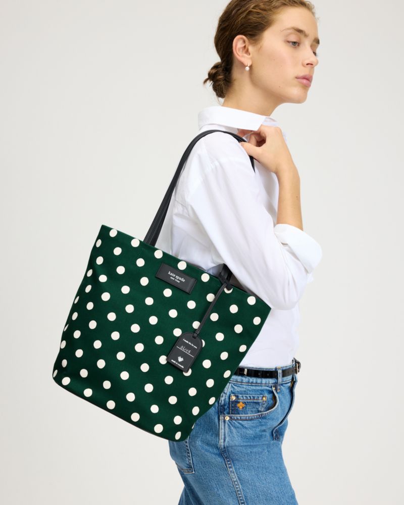 On Purpose Sunshine Dot Printed Canvas Large Tote