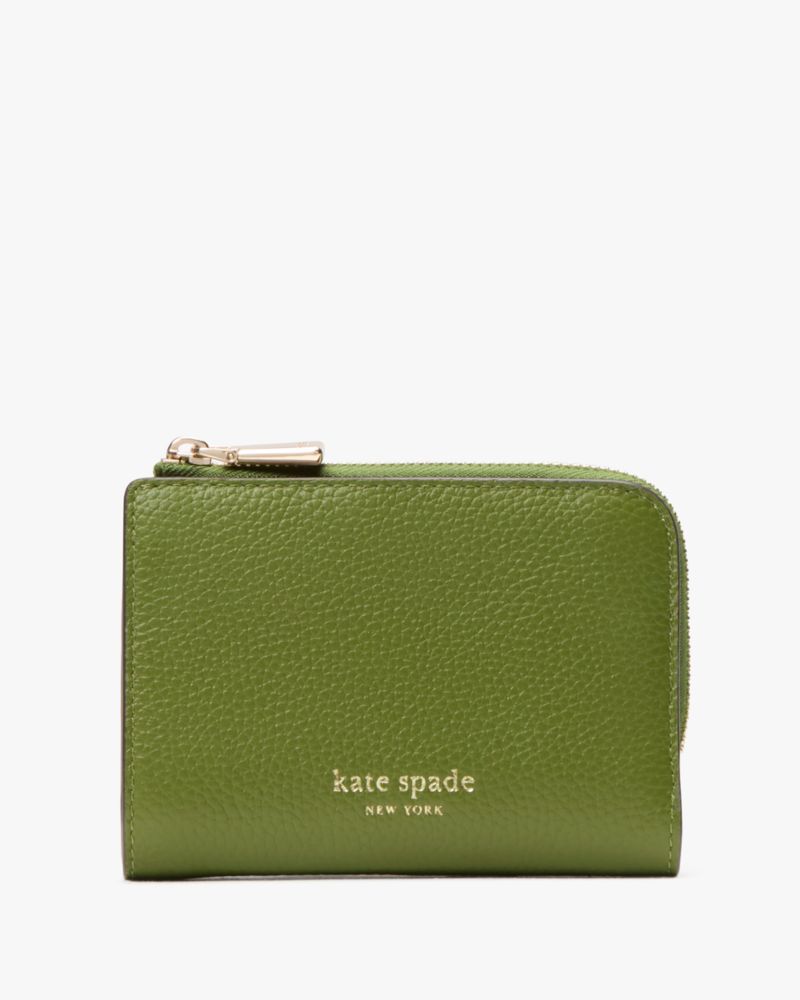 Ava Colorblocked Pebbled Leather Zip Bifold Wallet