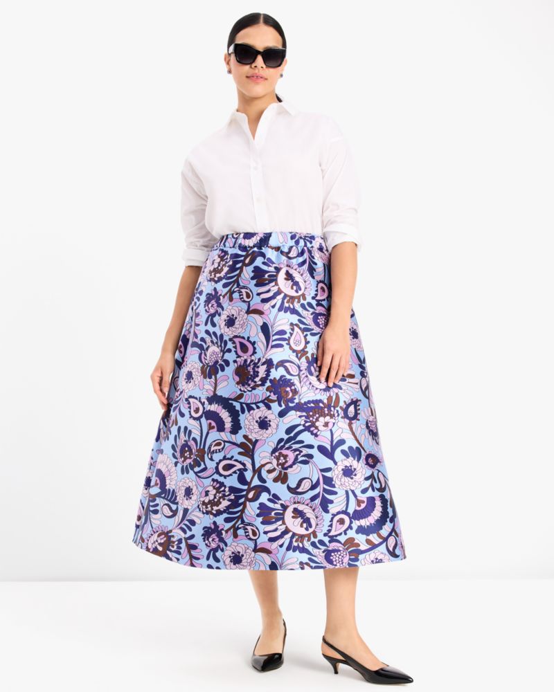 Autumn Paisley Midi Skirt