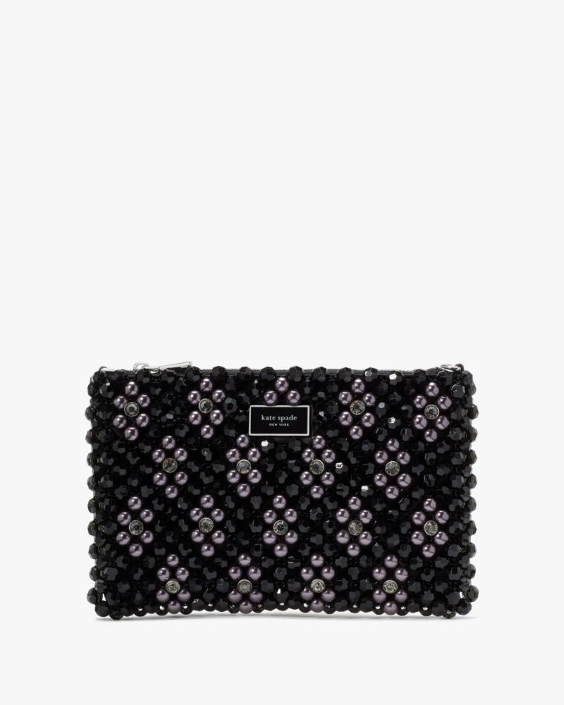 Purl Flower Beaded Mini Shoulder Bag