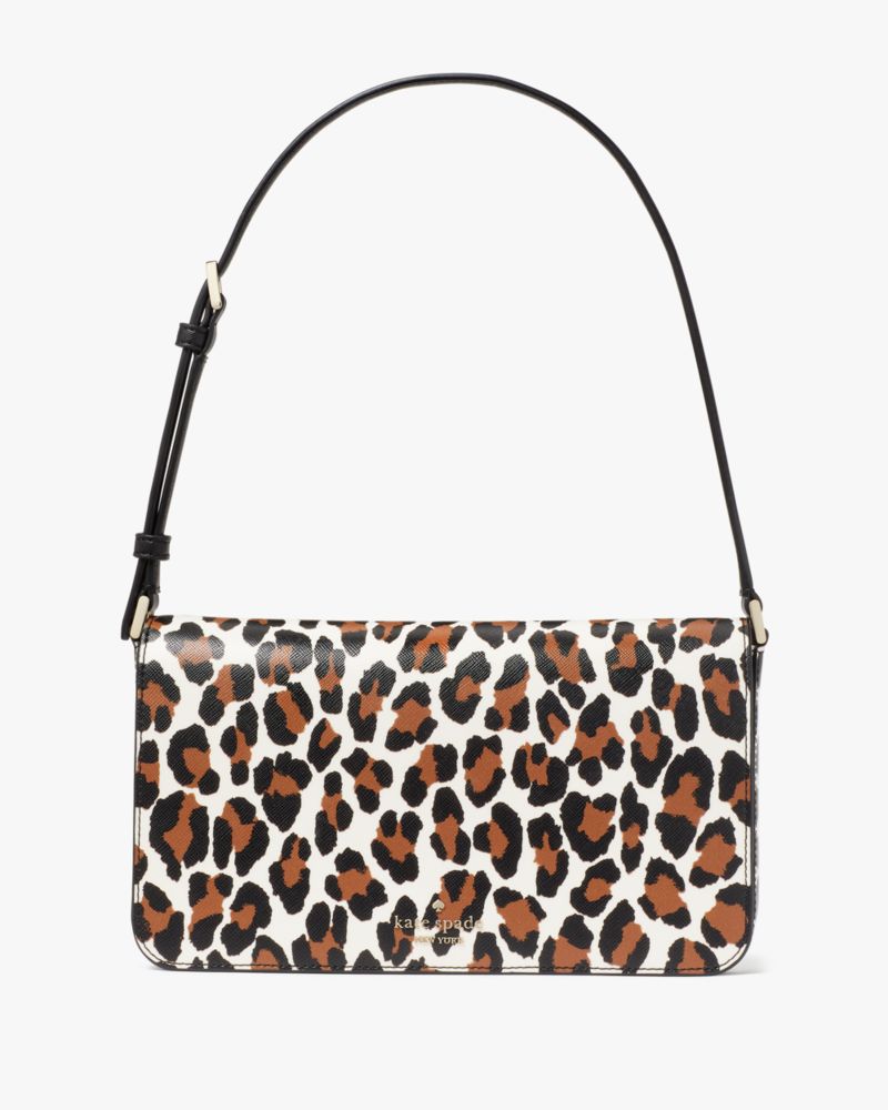 Staci Spotted Animal Printed Medium Flap Shoulder Bag