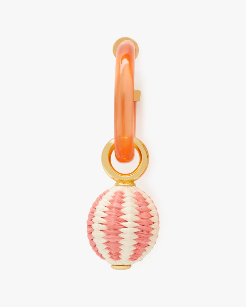 Feeling Bubbly Raffia Charm Hoops