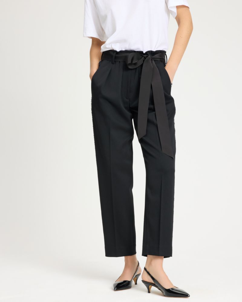 Embellished Wool Pants