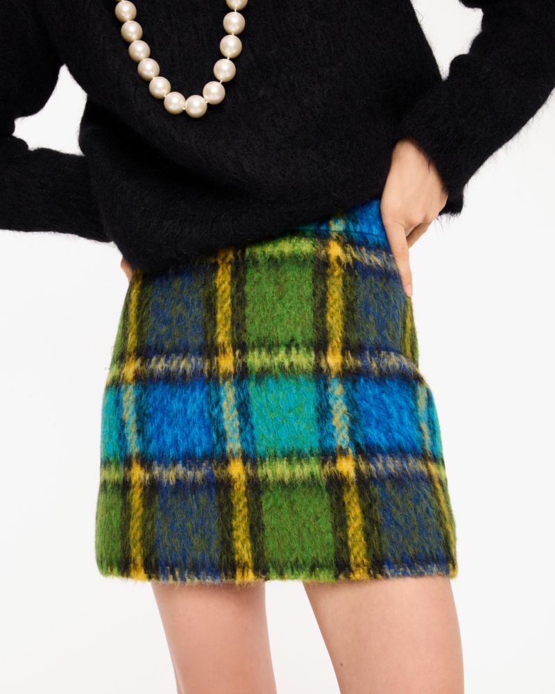 Grand Plaid A-line Skirt