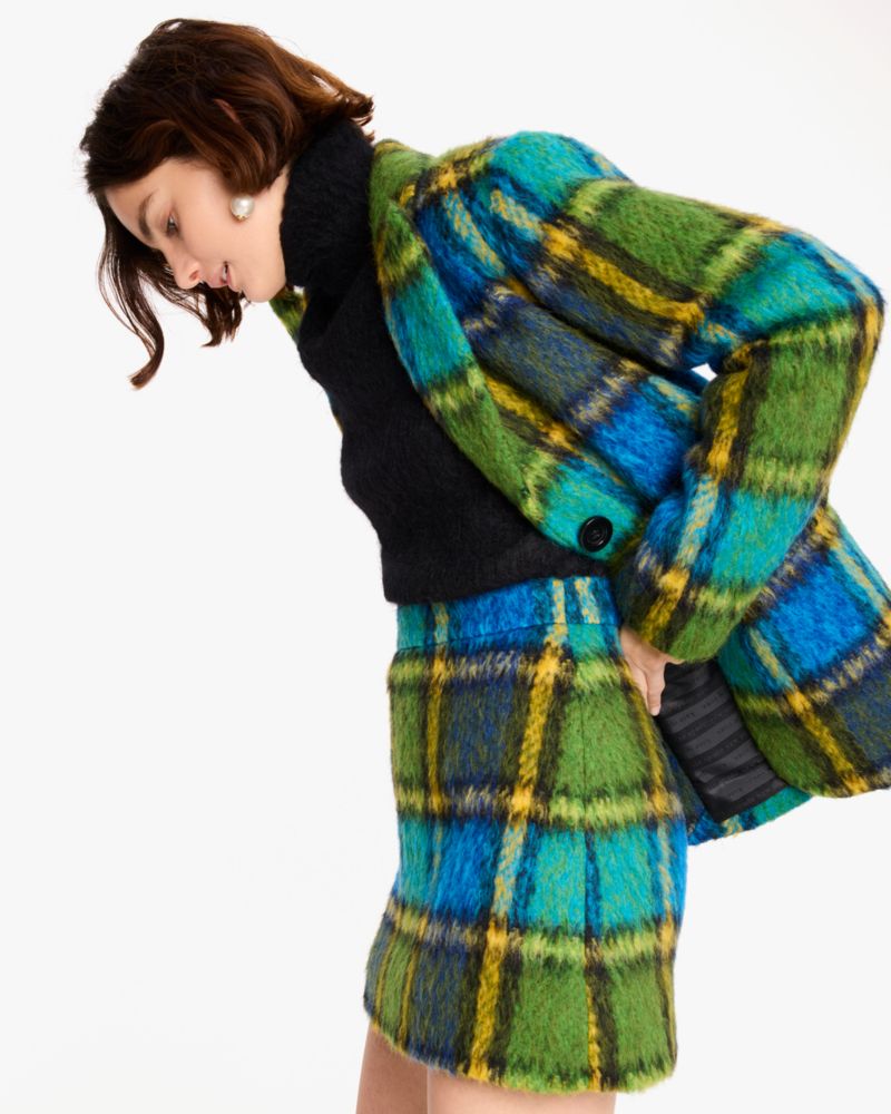 Grand Plaid A-line Skirt
