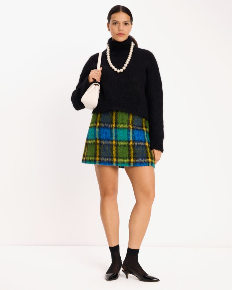 Grand Plaid A-line Skirt