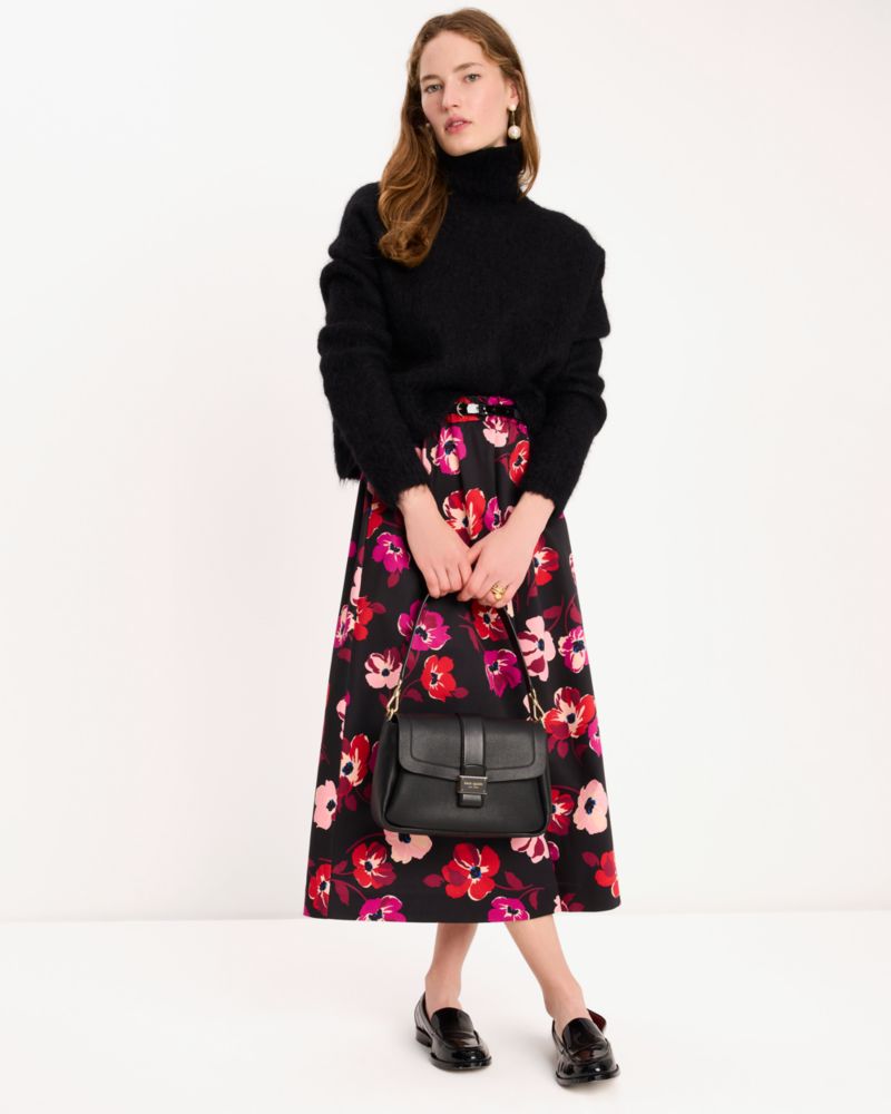 Fall Poppies Midi Skirt