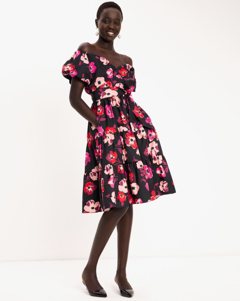 Fall Poppies Midi Dress
