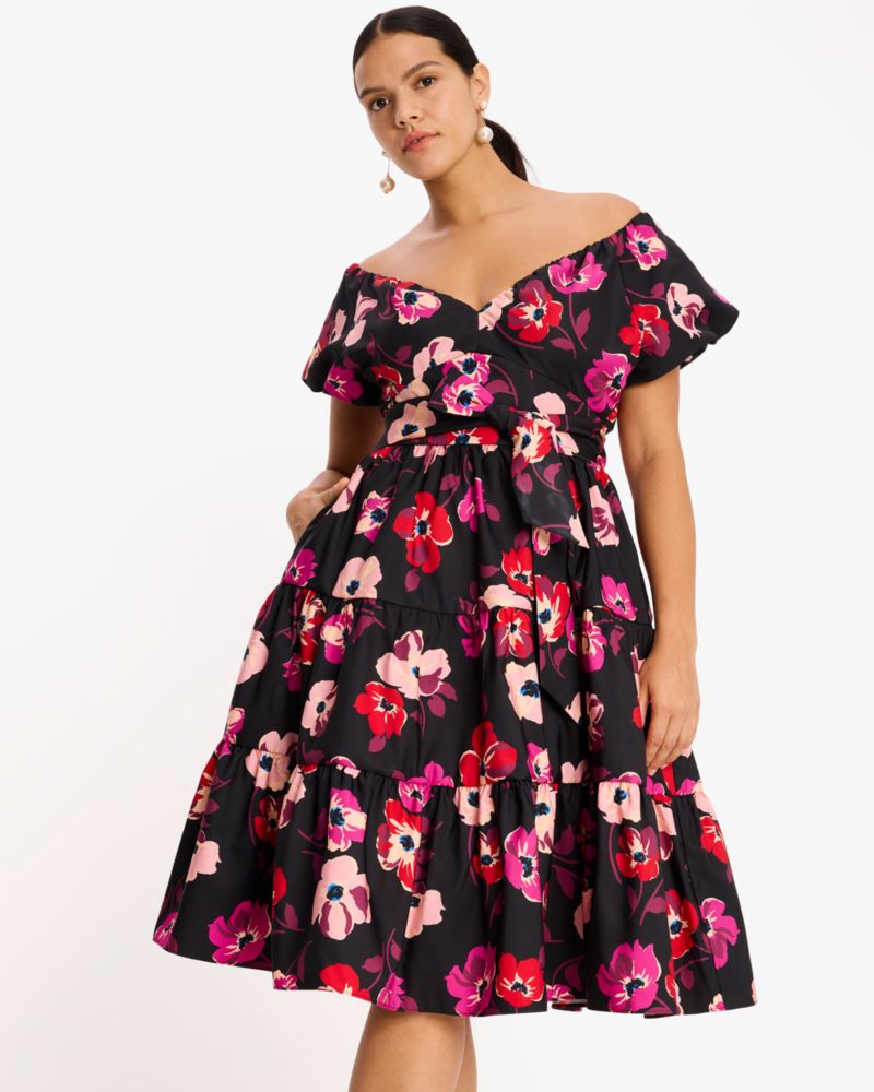 Fall Poppies Midi Dress