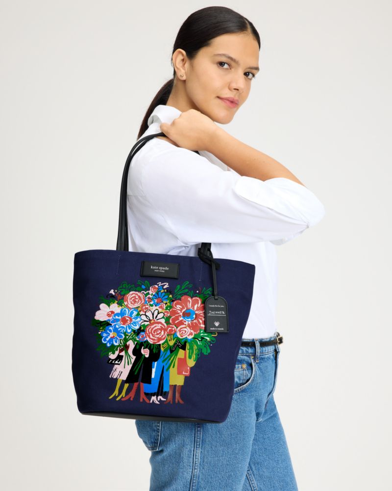 On Purpose Bouquet Canvas Large Tote