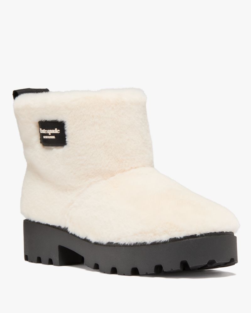 Puffed Faux Fur Pull-on Booties