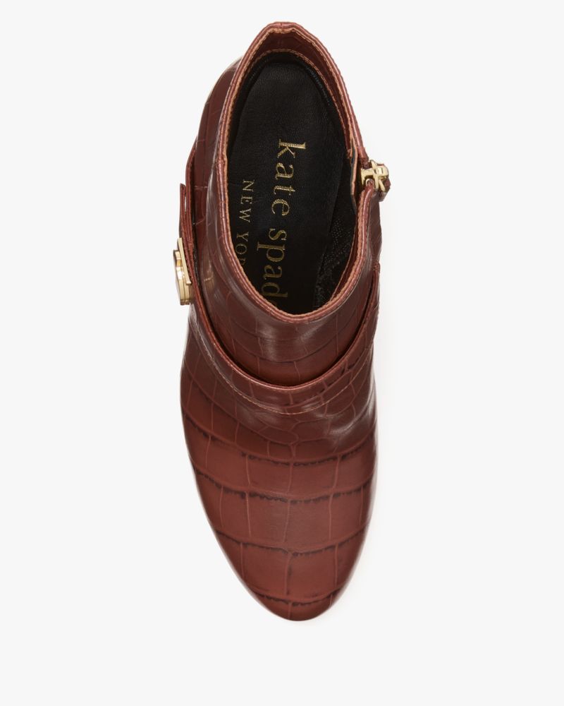 Dakota Croc-embossed Booties