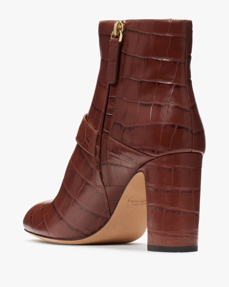 Dakota Croc-embossed Booties