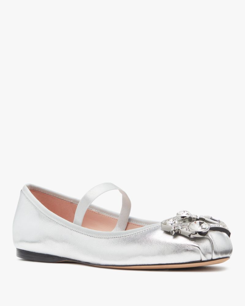 Renata Metallic Mary Jane Ballet Flats