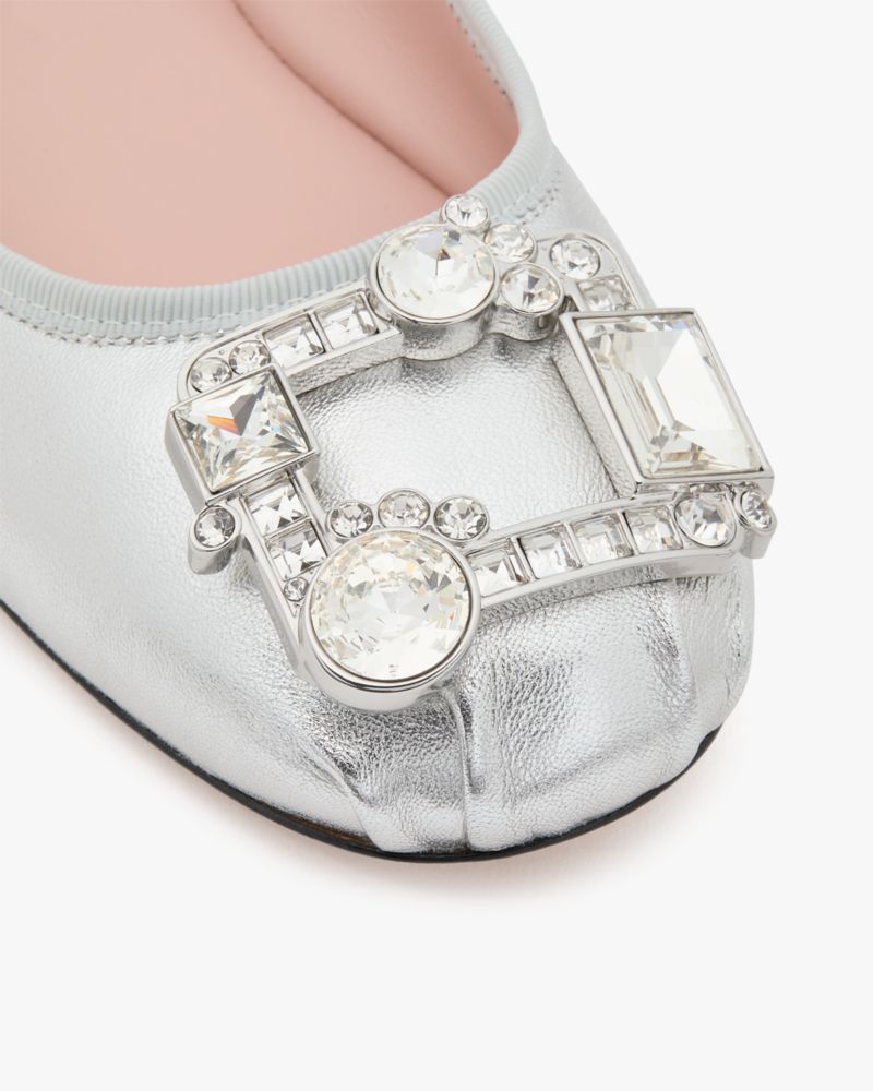 Renata Metallic Mary Jane Ballet Flats