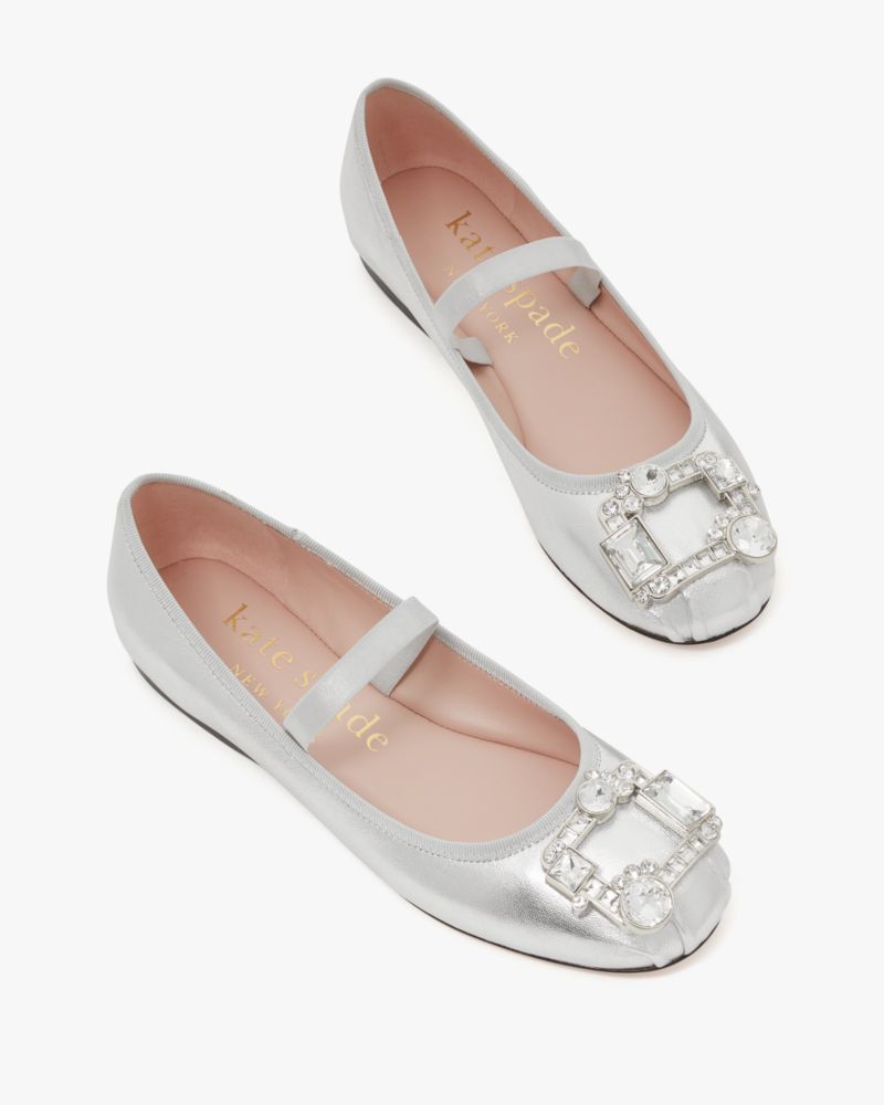 Renata Metallic Mary Jane Ballet Flats