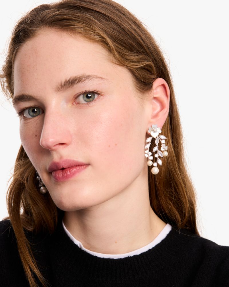 Precious Pansy Chandelier Earrings