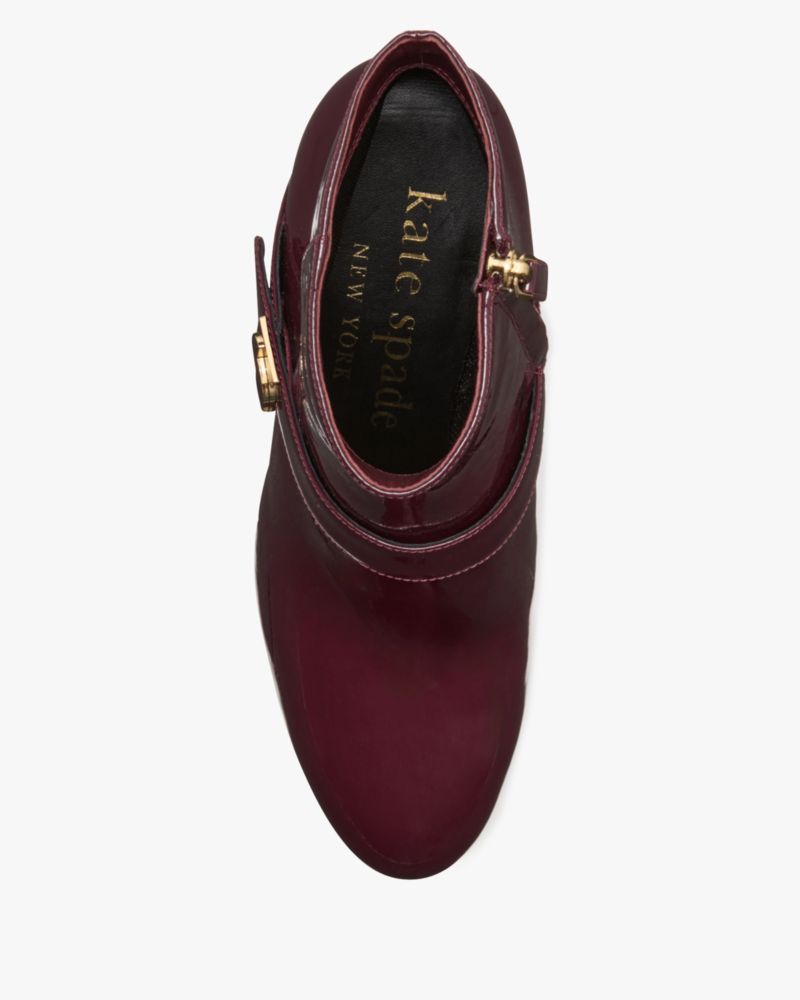 Dakota Patent Leather Zip Up Booties
