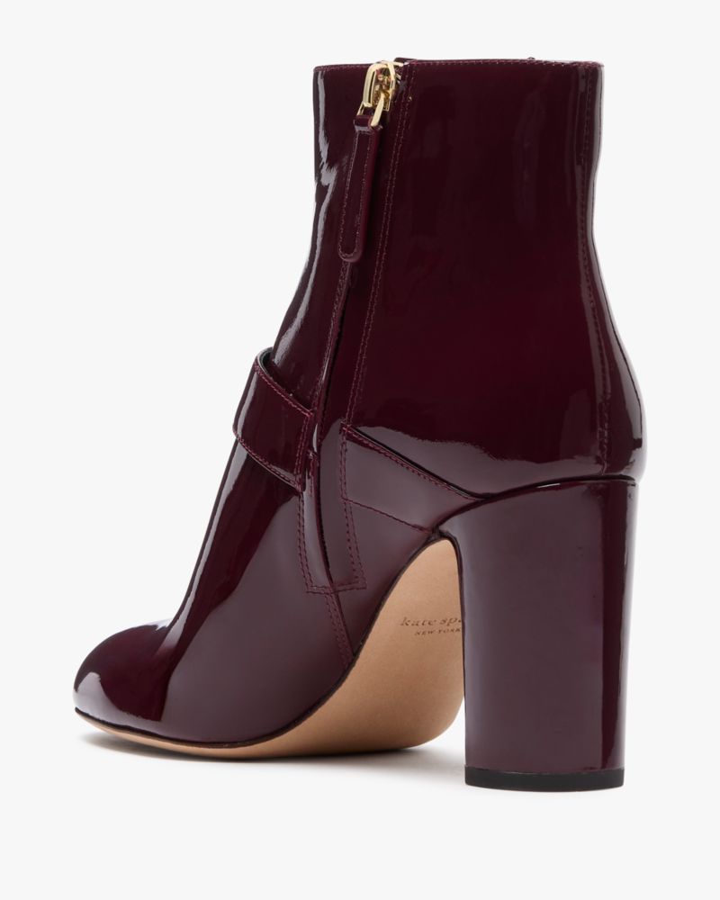 Dakota Patent Leather Zip Up Booties