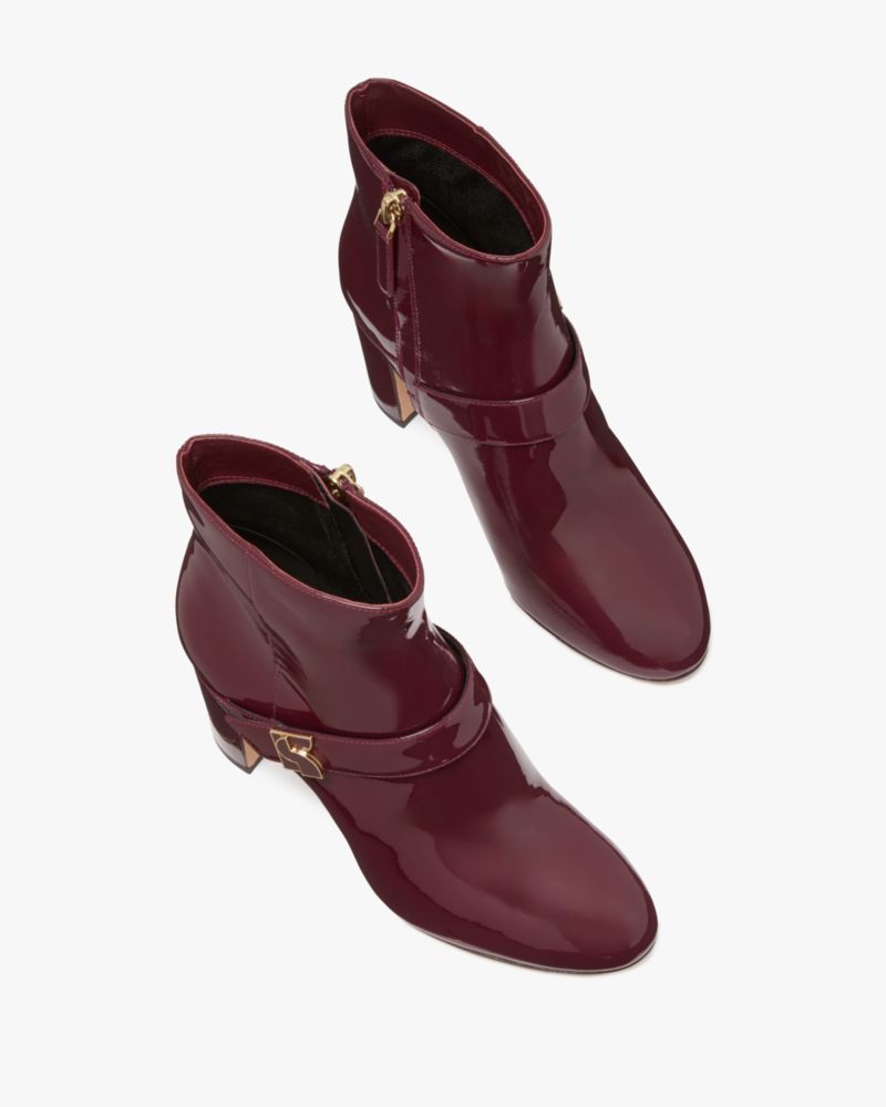 Dakota Patent Leather Zip Up Booties