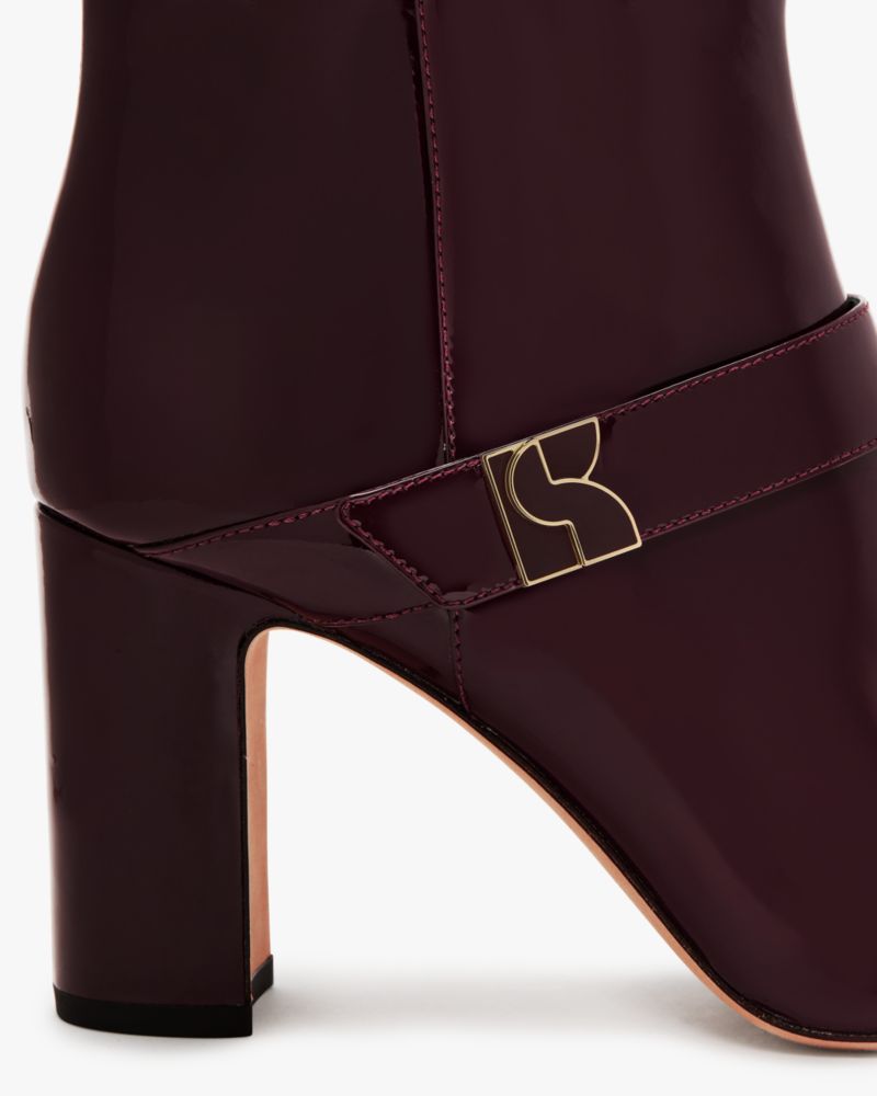 Dakota Patent Leather Zip Up Booties