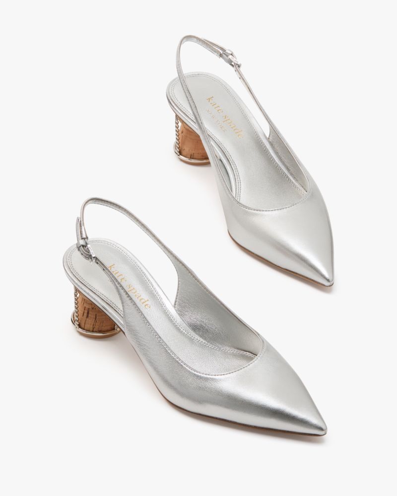 Soiree Metallic Slingback Pumps