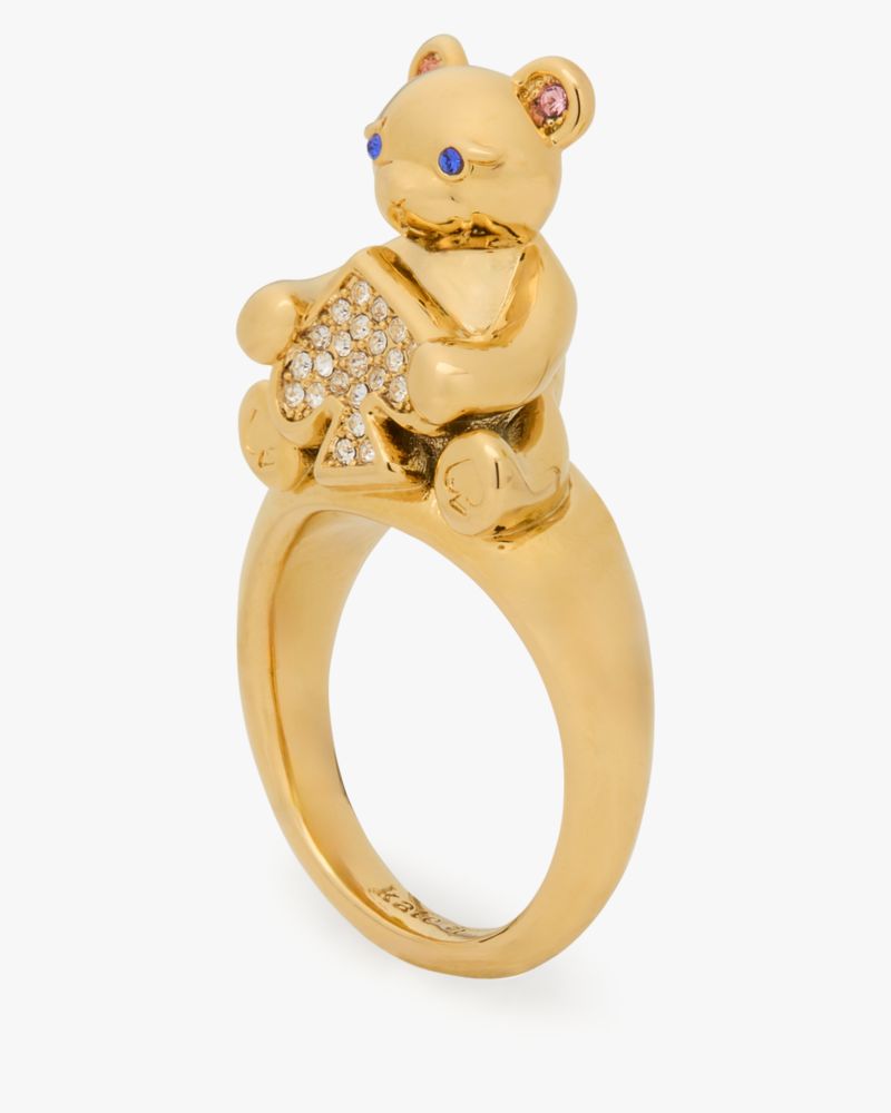 Oh What Fun Spade Teddy Bear Ring