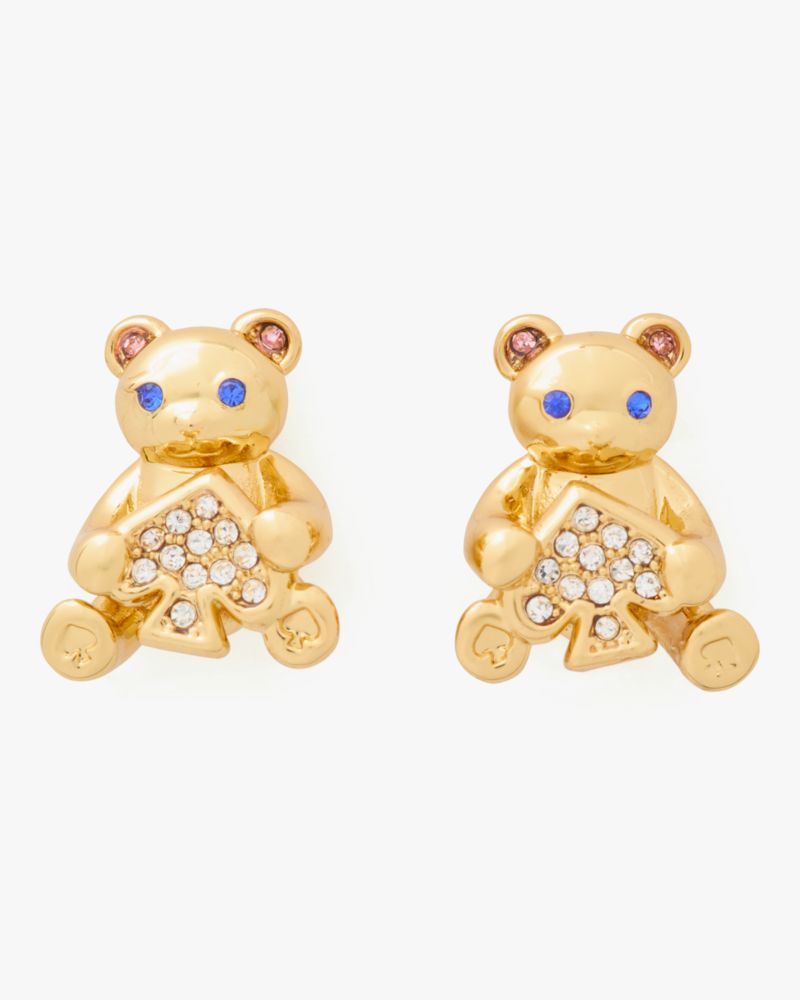 Oh What Fun Spade Teddy Bear Studs