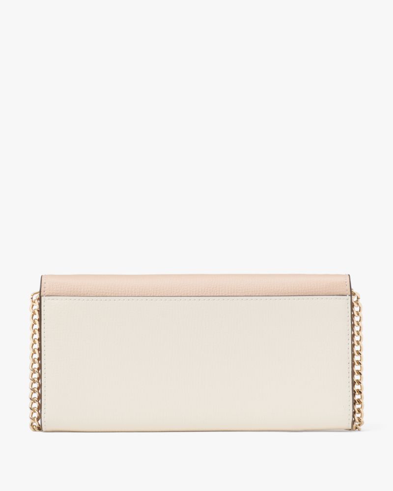 Phoebe Colorblock Refined Grain Leather Turnlock Wallet On A Chain