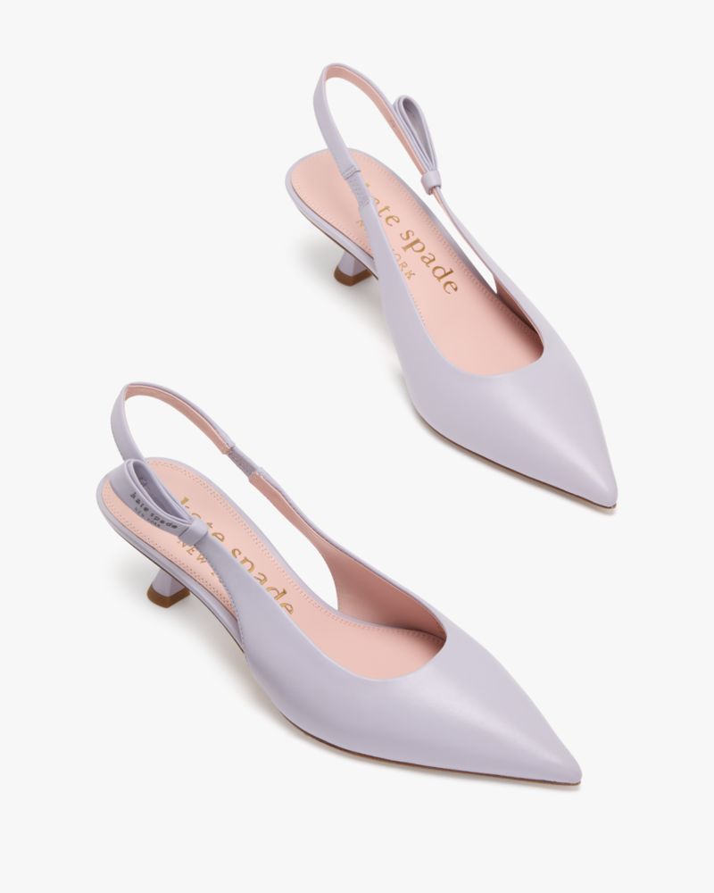 Riley Slingback Smooth Leather Kitten Heel