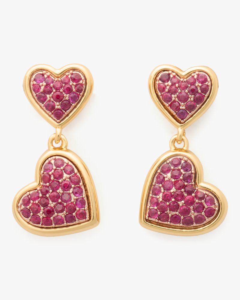With All My Heart Pavé Drop Earrings