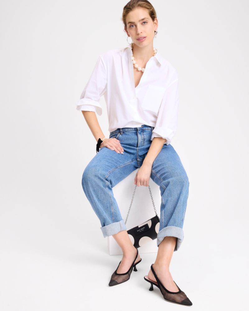 Riley Mesh Slingback Kitten Heel Pumps