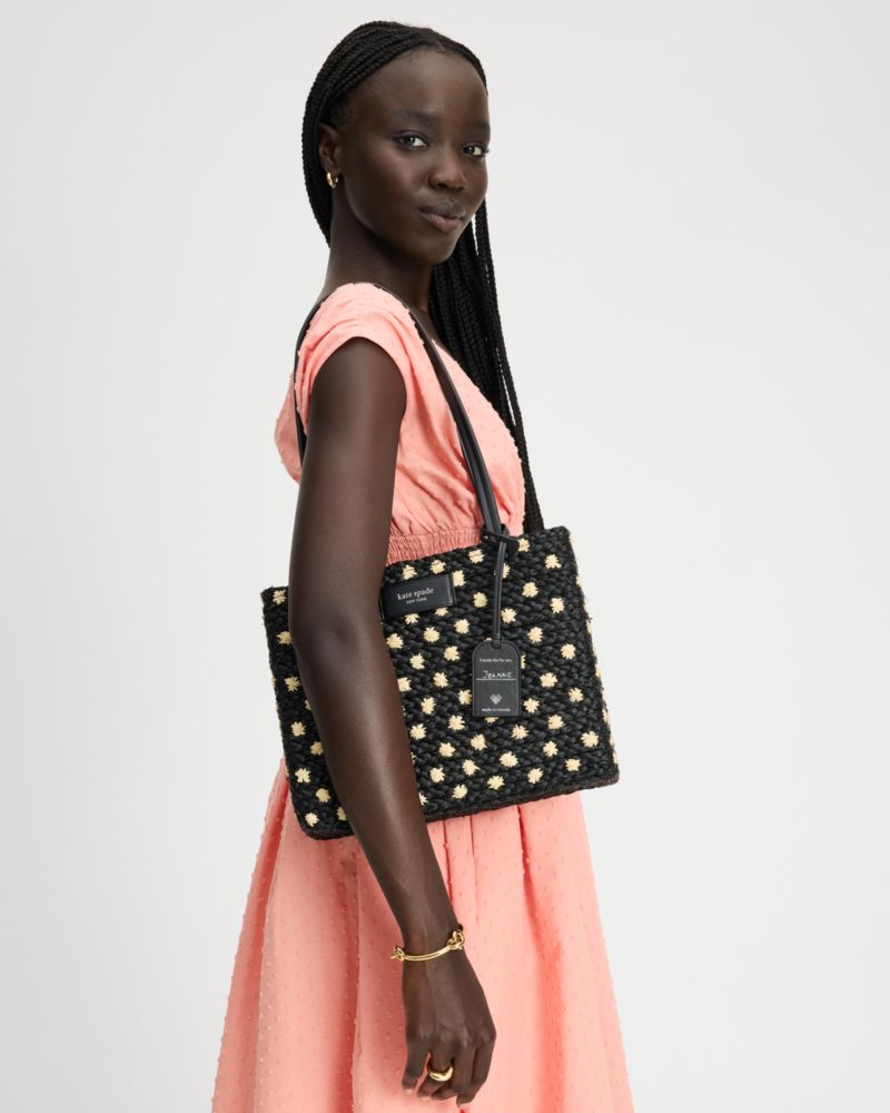 On Purpose Straw Medium Tote Bag