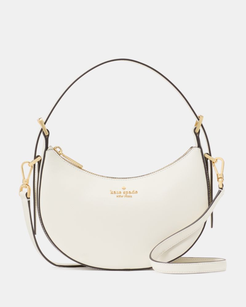 Nova Mirror Metallic Small Crescent Shoulder Bag