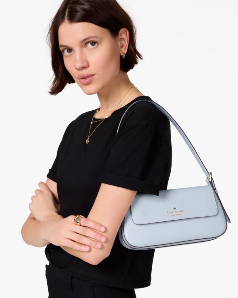 Madison Saffiano Leather Small Flap Shoulder Bag