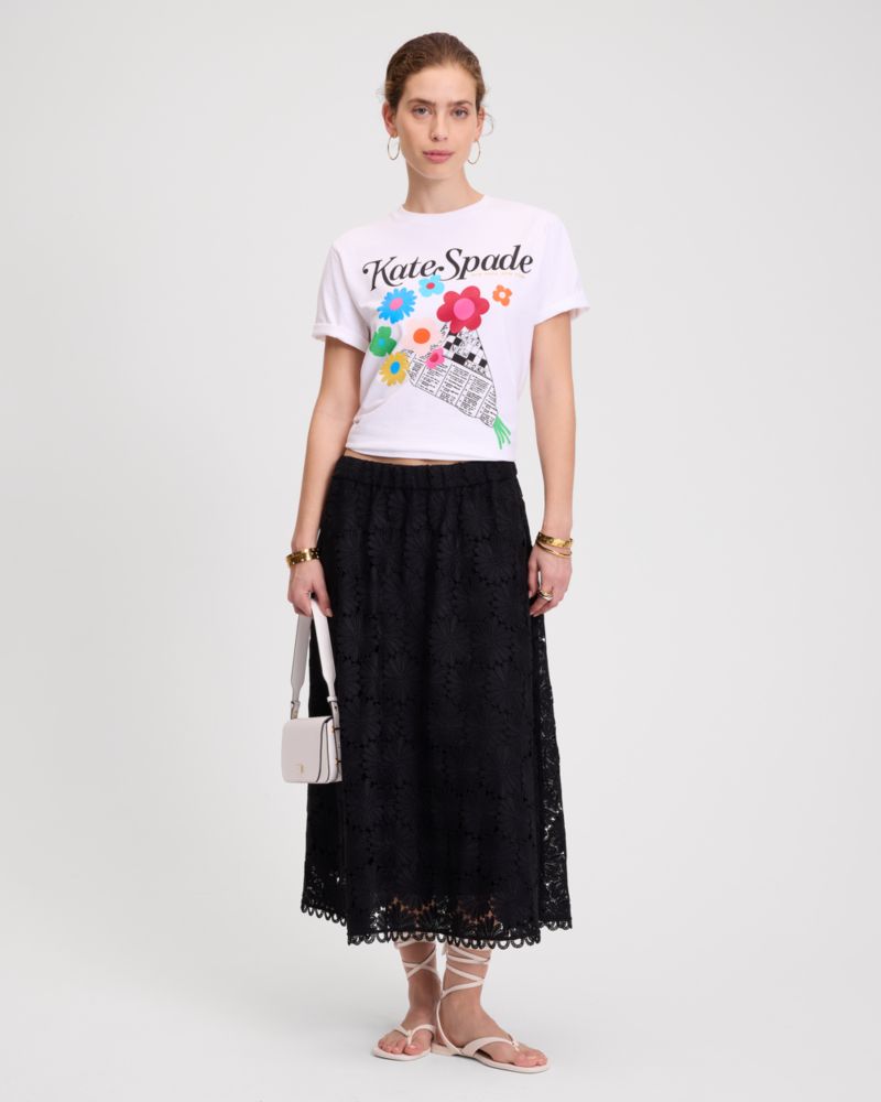 Floral Newspaper Tee