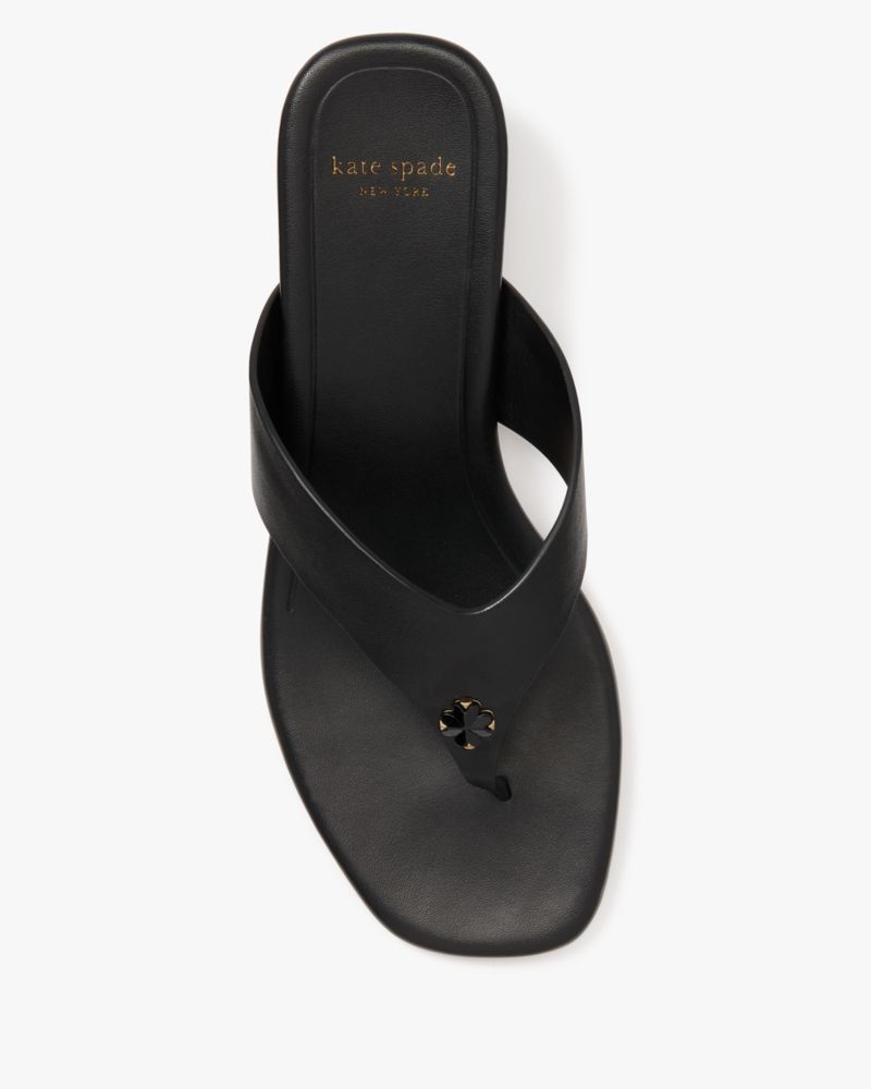 Spade Flower Kitten Heel Sandals