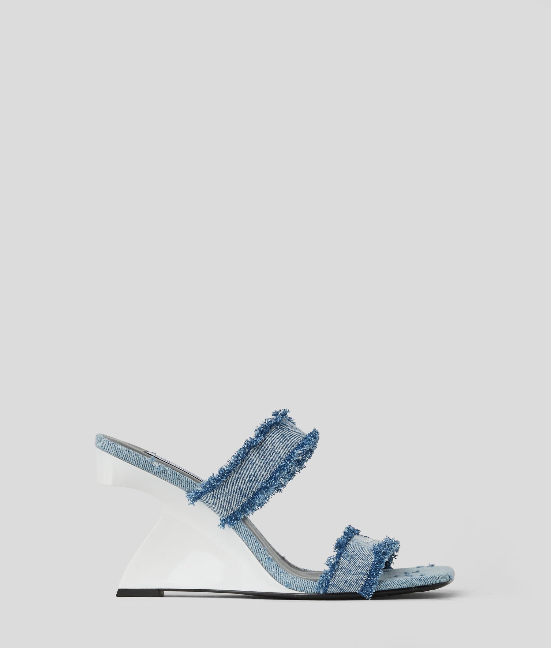 WAVERLY TWIN STRAP DENIM HEELED SANDALS