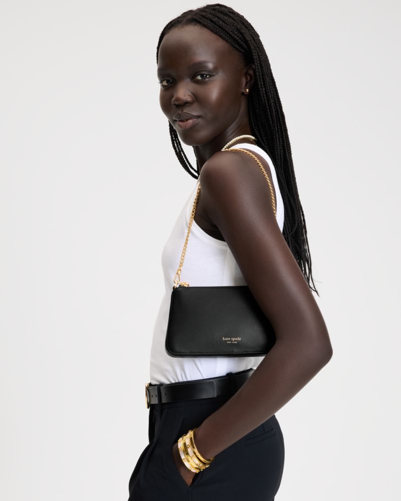 Grace Crinkle Metallic Pochette Bag